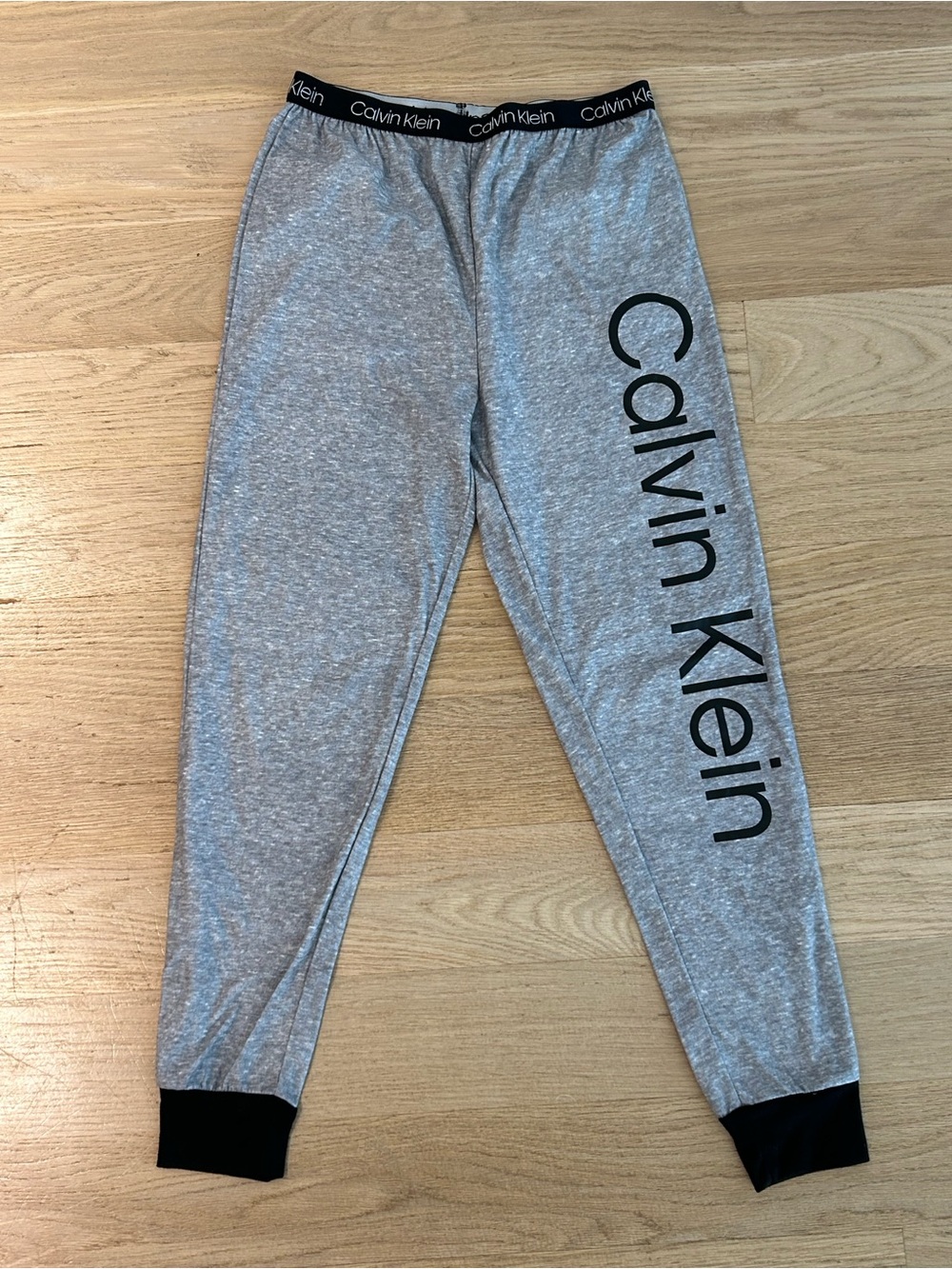Calvin Klein Gray Logo Side-Print Joggers